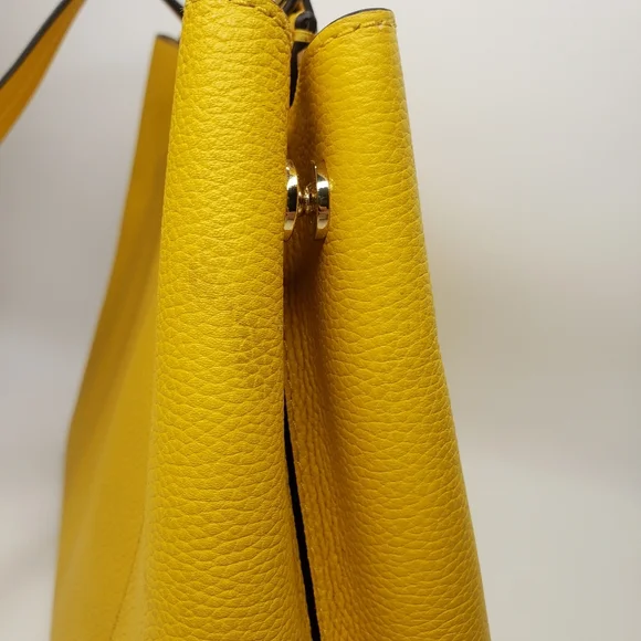 $298 Michael Kors Meredith East West Bonded Tote- Sunflower - Picture 7 of 9